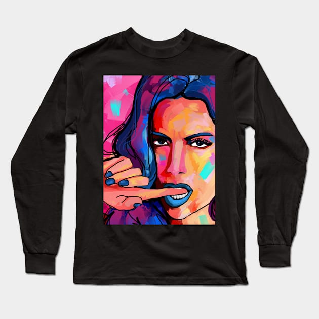 sexy woman Long Sleeve T-Shirt by mailsoncello